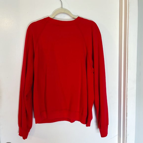 Vintage 1980's Embellished Applique Red XL Carousel Horse Sweatshirt - Picture 4 of 5